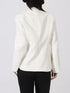 Flower Button Front Long Sleeve Blazer - Fashorio