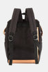 Himawari Contrast Waterproof Canvas Backpack Bag with Side Pockets - Fashorio