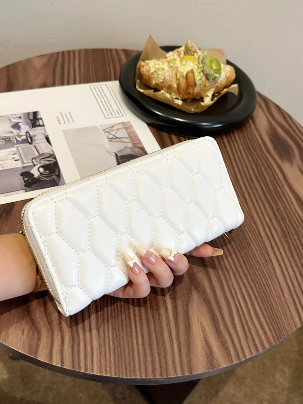 PU Leather Solid Color Wallet - Fashorio
