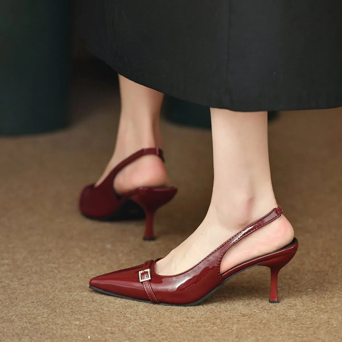 Pointed Toe Slingback Pumps - Fashorio