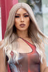 13*2" Lace Front Wigs Synthetic Long Wave 24" 150% Density in Medium Blonde Highlights - Fashorio