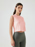 Millennia Round Neck Cropped Active Tank - Fashorio