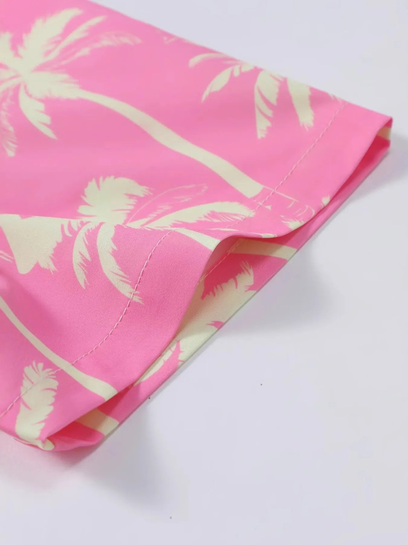 Men's Palm Tree Print Top and Shorts Summer Set - Fashorio