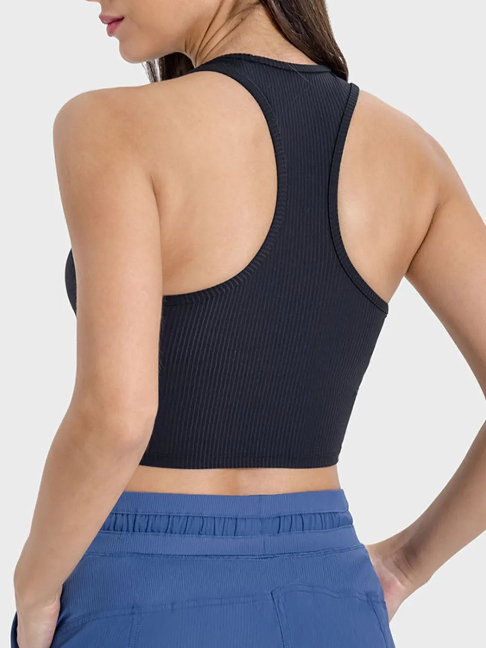 Millennia Scoop Neck Wide Strap Active Tank - Fashorio