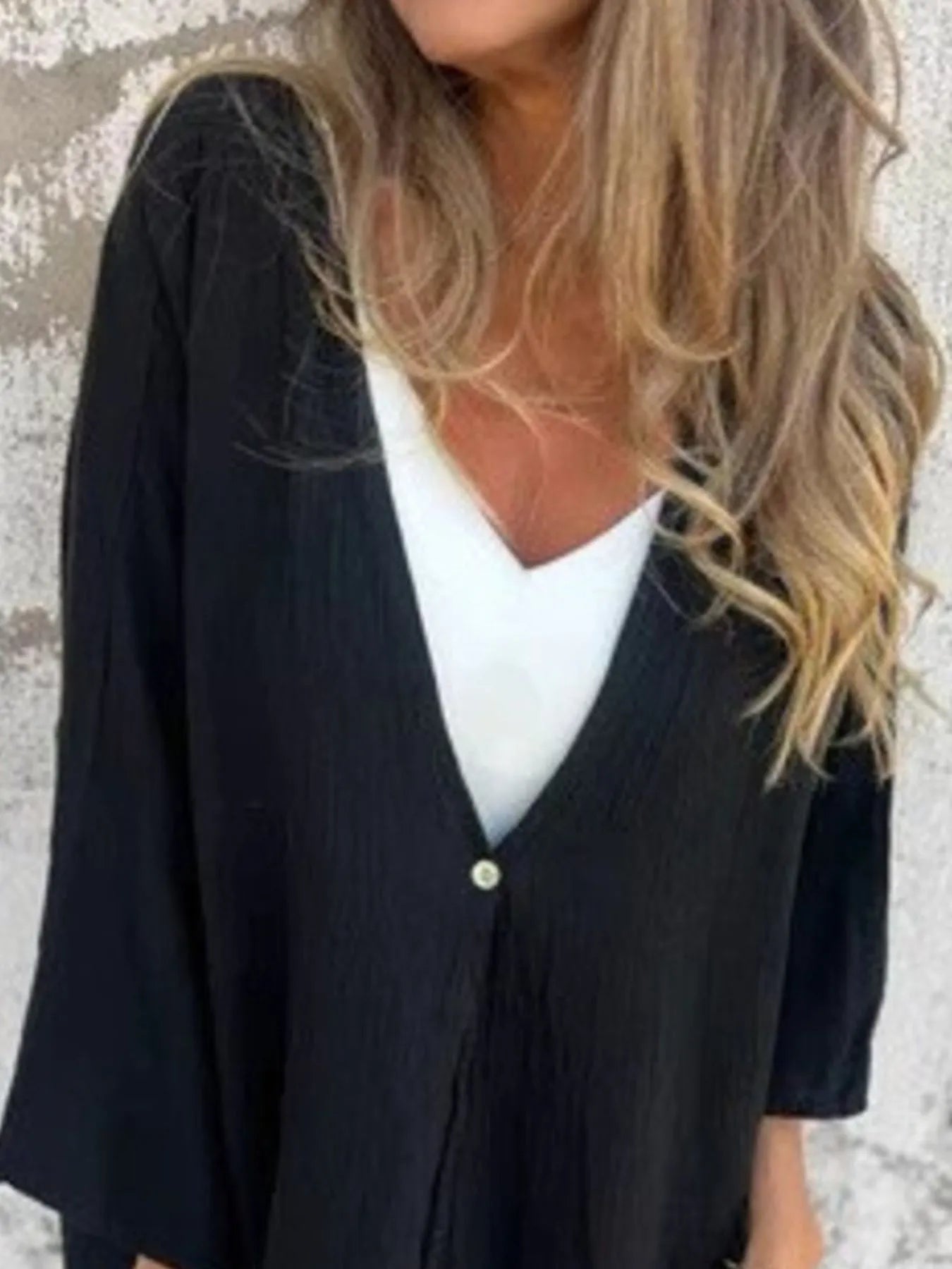 Full Size Oversized Button-Up Cardigan Plus Size - Fashorio