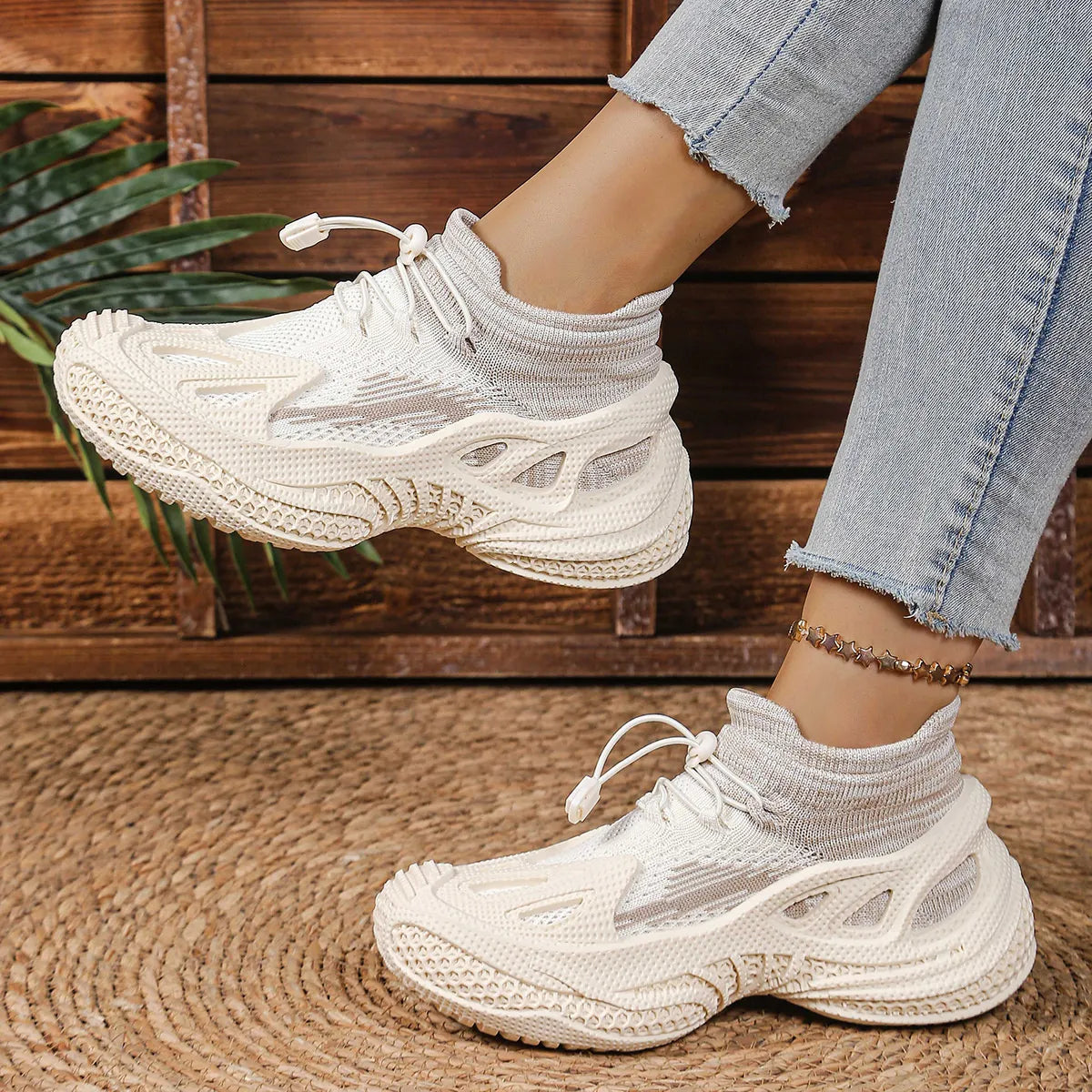 Lace Up Mesh Athletic - Fashorio