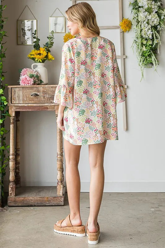 Heimish Full Size Multi Color Floral Open Cardigan Plus Size - Fashorio