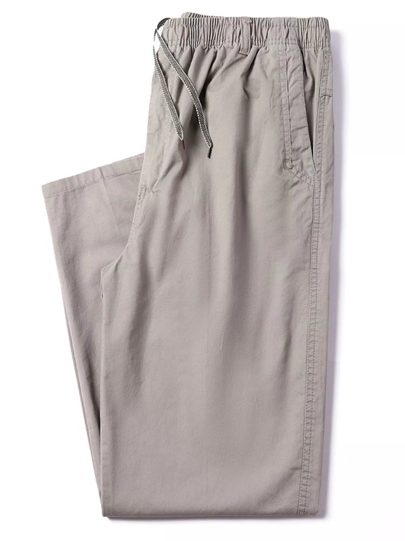 Men's Plus Size Drawstring Loose Fit Pants Grey - Fashorio