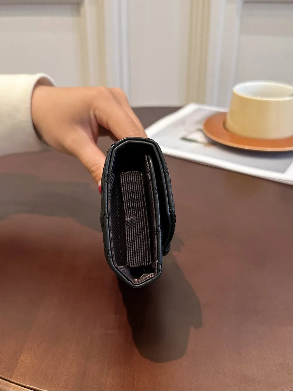 PU Leather Solid Color Wallet - Fashorio