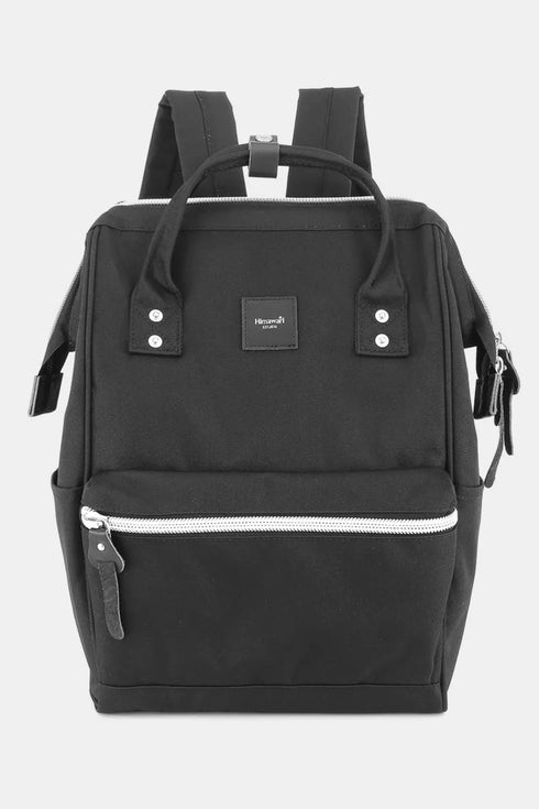 Himawari Water Resistant Canvas Backpack Bag with Side Pockets Black One Size - Fashorio