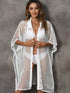 Sheer Mesh Button Up Cover Up - Fashorio