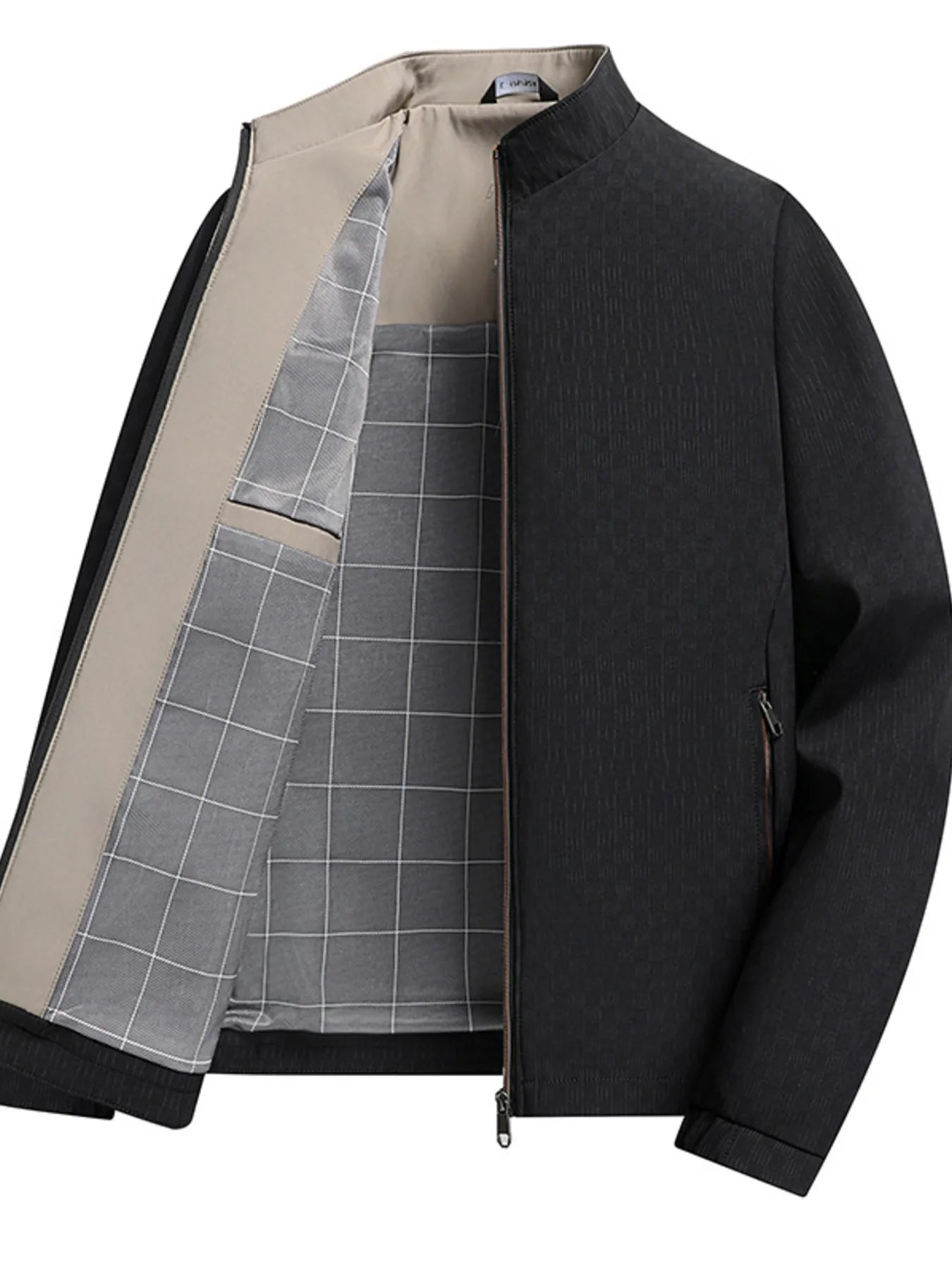 Men's Plus Size Zip Up Long Sleeve Jacket - Fashorio