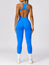 Women’s Cutout Active Jumpsuit – Racerback One Piece - Fashorio