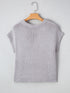 Bow Round Neck Short Sleeve Sweater - Fashorio