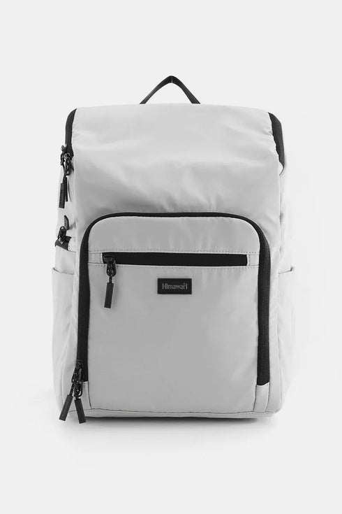 Himawari Nylon Waterproof Backpack Bag Light Gray One Size - Fashorio