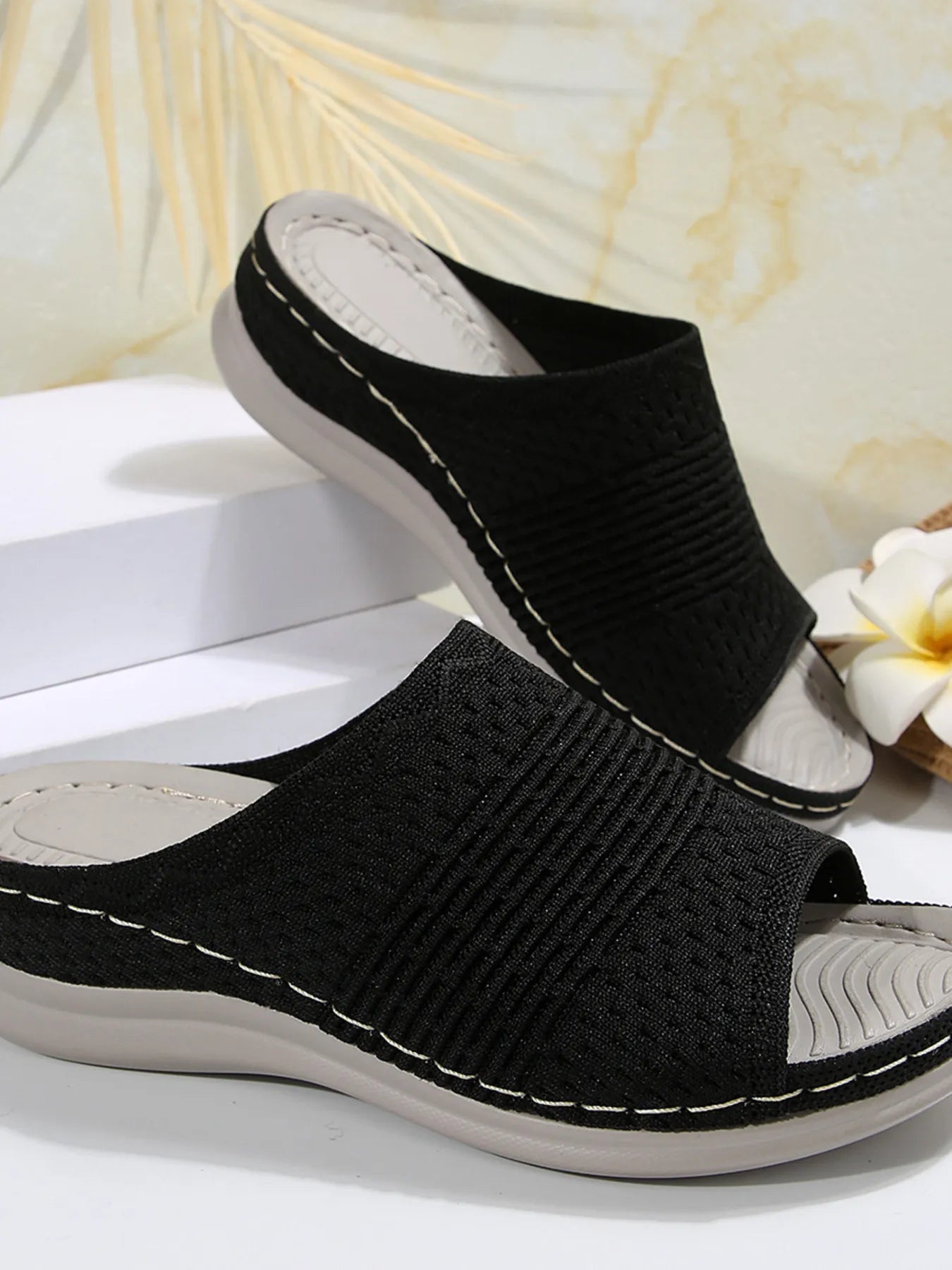 Mesh Open Toe Sandals - Fashorio