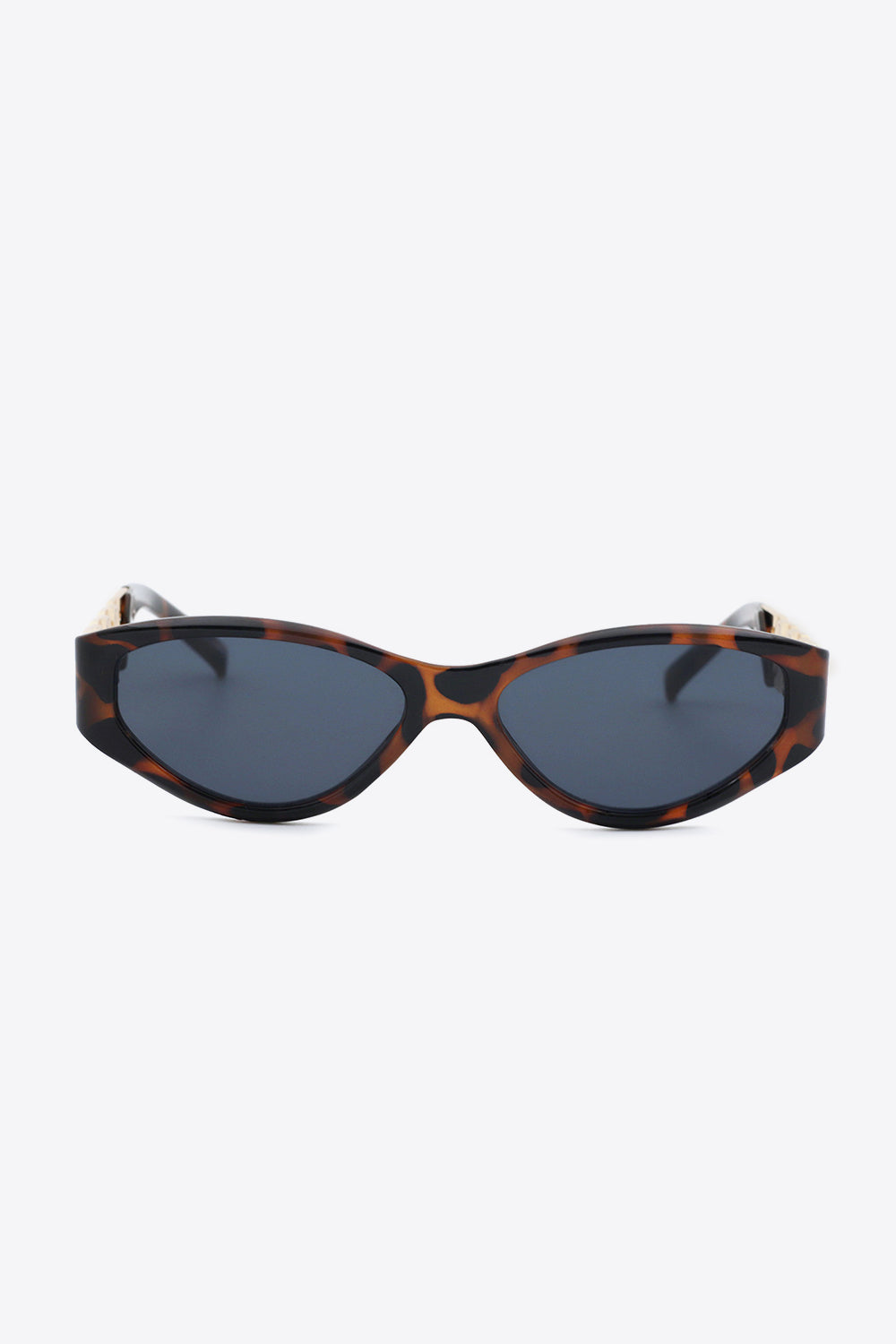 Chain Detail Temple Cat Eye Sunglasses - Fashorio