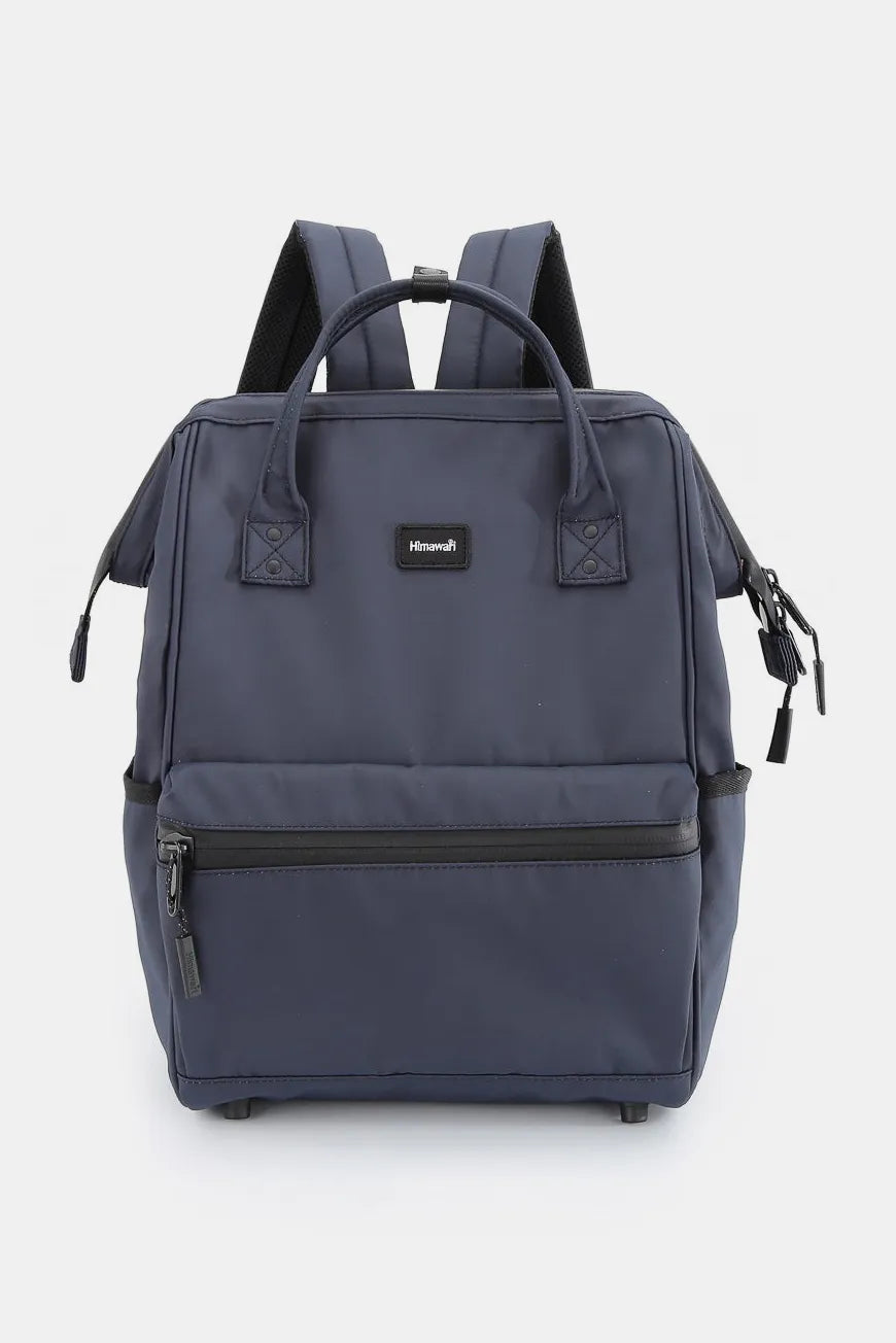 Himawari Waterproof Backpack Bag with External USB Port Navy One Size - Fashorio