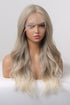 13*2" Lace Front Wigs Synthetic Long Wave 24" 150% Density in Medium Blonde Highlights - Fashorio