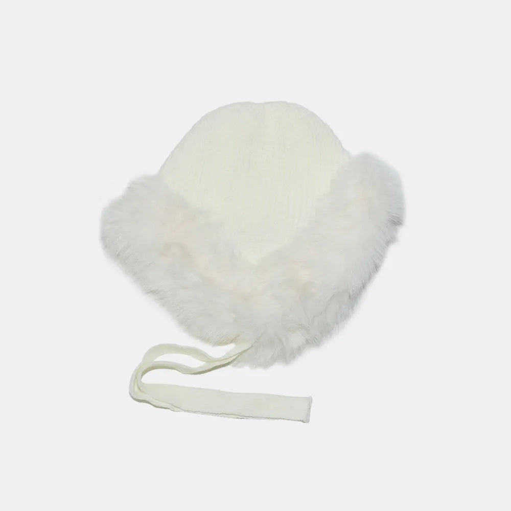 Thermal Tied Fuzzy Winter Hat - Fashorio