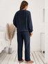 Ivy Lane Teddy Long Sleeve Top and Pants Lounge Set - Fashorio