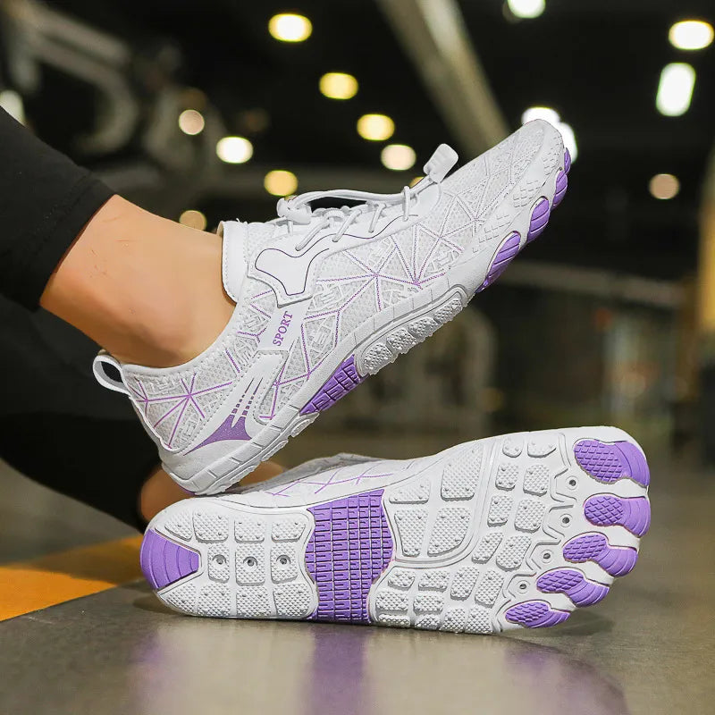 Elastic Lock Laces Mesh Contrast Breathable Athletic - Fashorio