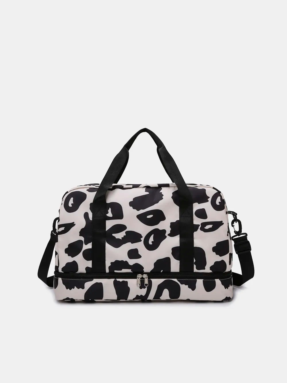 Oxford Cloth Leopard Travel Bag Beige One Size - Fashorio