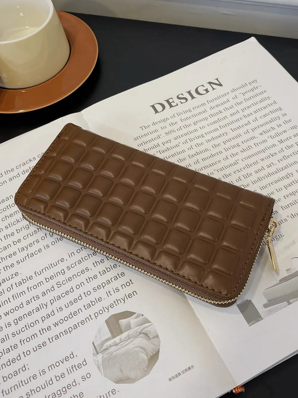 PU Leather Solid Color Wallet - Fashorio