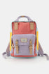 Himawari Contrast Waterproof Nylon Backpack Bag Pink Lavender One Size - Fashorio