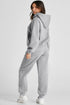 Dropped Shoulder Long Sleeve Hoodie and Pants Active Set - Fashorio