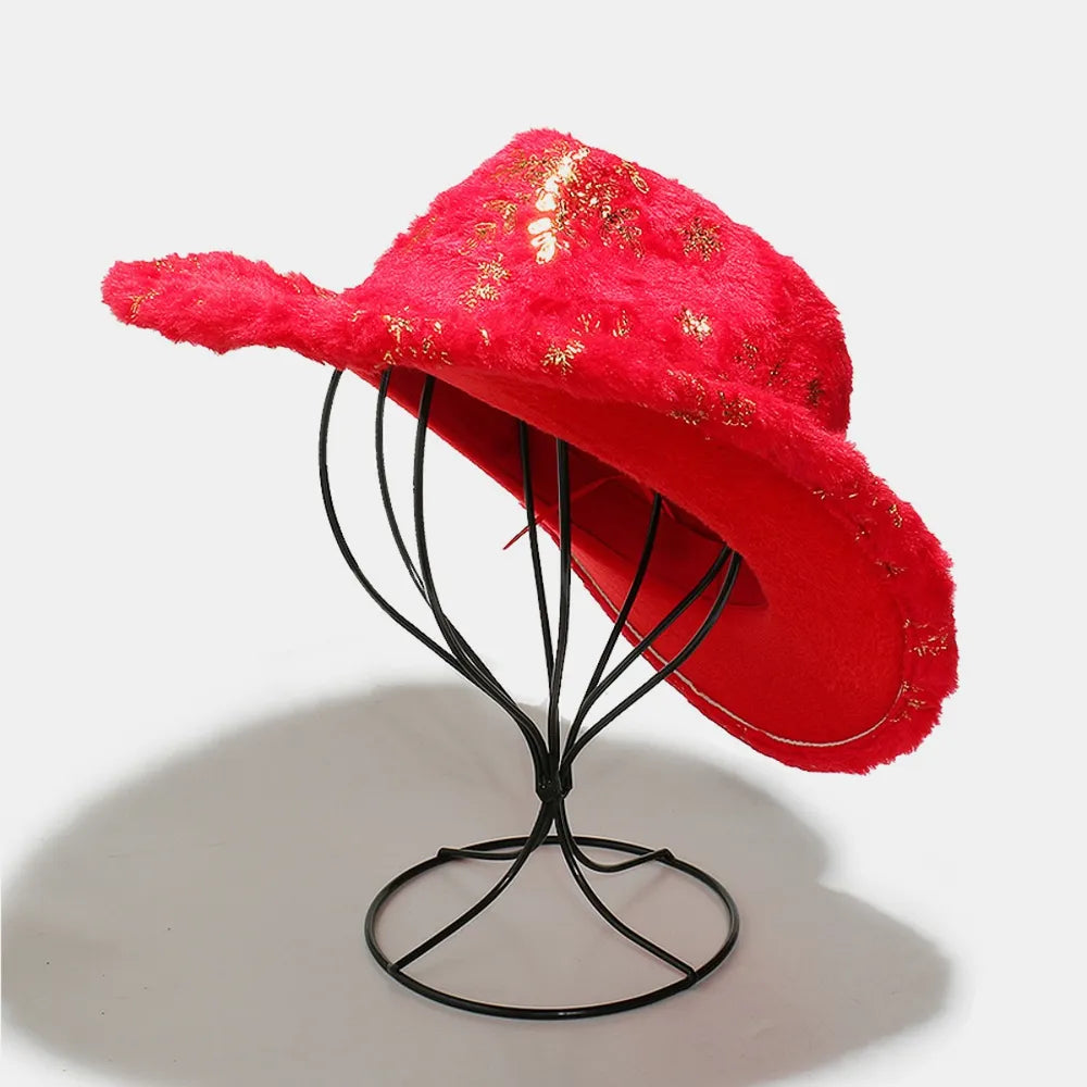 Fuzzy Snowflakes Polyester Hat - Fashorio