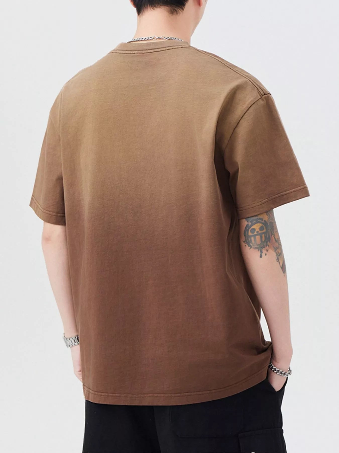 Men's Plus Size Round Neck Short Sleeve T-Shirt - Fashorio