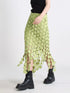 Fringe Midi Skirt Green - Fashorio