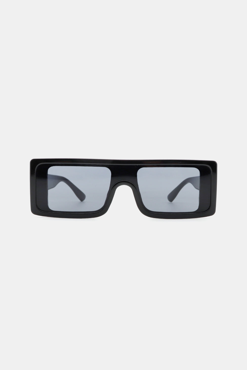 Polycarbonate Frame Rectangle Sunglasses Black One Size - Fashorio