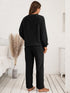 Ivy Lane Teddy Long Sleeve Top and Pants Lounge Set - Fashorio