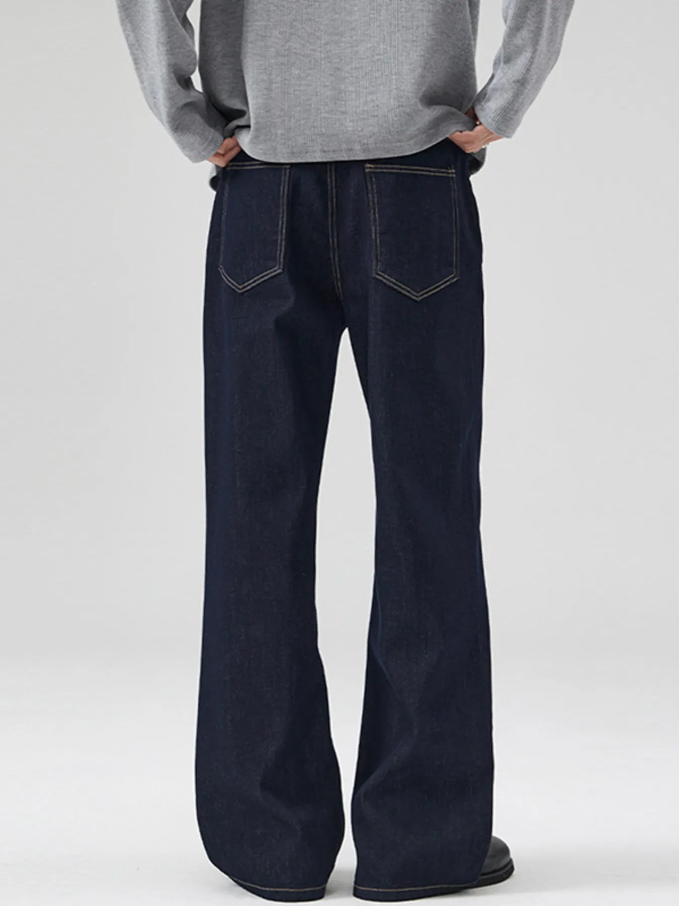 Men's Full Size Classic Washed Wide Leg Jeans Plus Size - Fashorio
