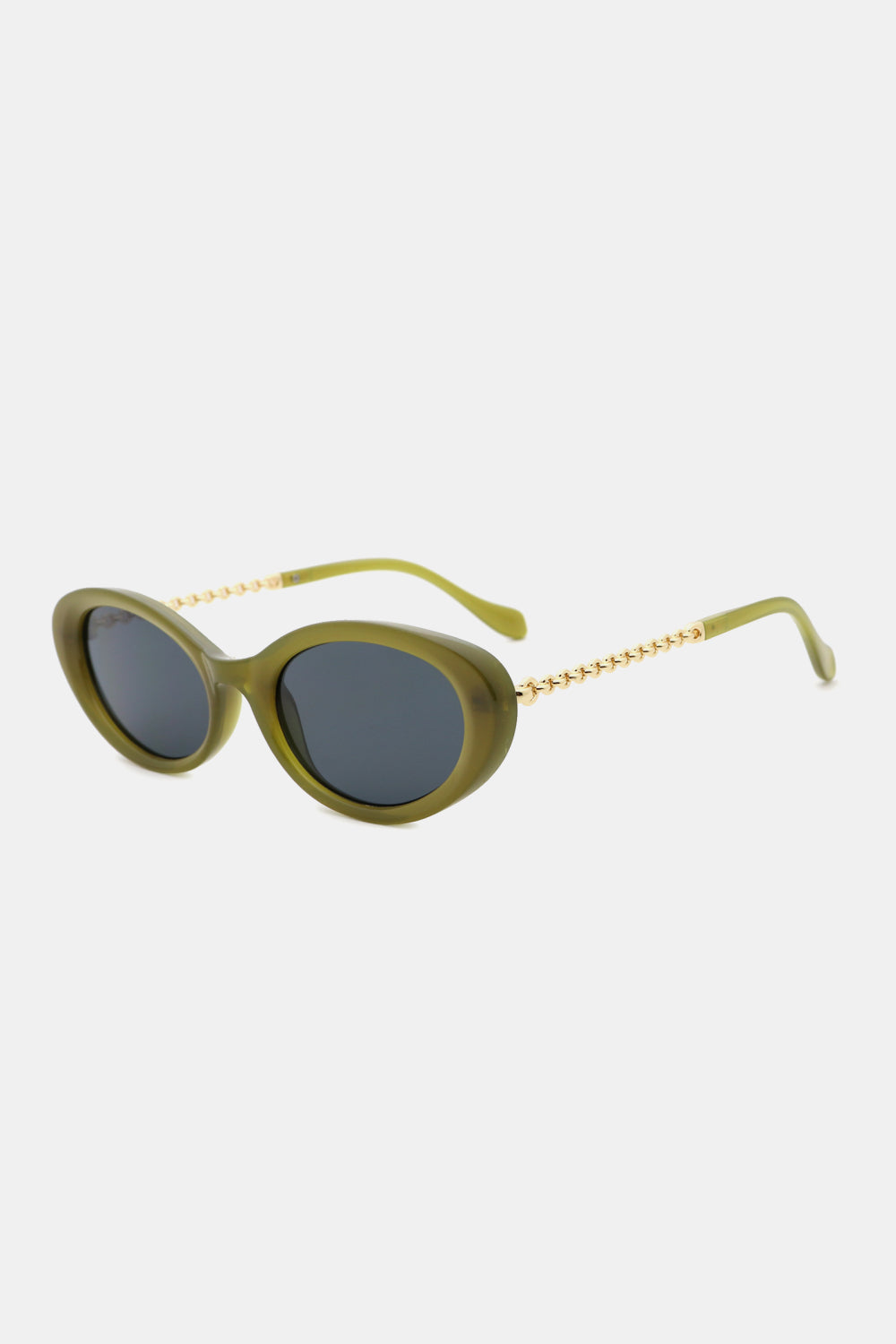 Polycarbonate Frame Cat-Eye Sunglasses Matcha Green One Size - Fashorio