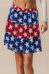BiBi American Flag Theme Star Sequin Tiered Skirt - Fashorio