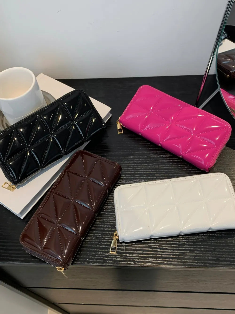 PU Leather Solid Color Wallet - Fashorio