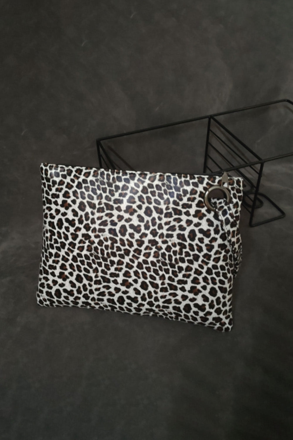 Leopard PU Leather Clutch Leopard One Size - Fashorio
