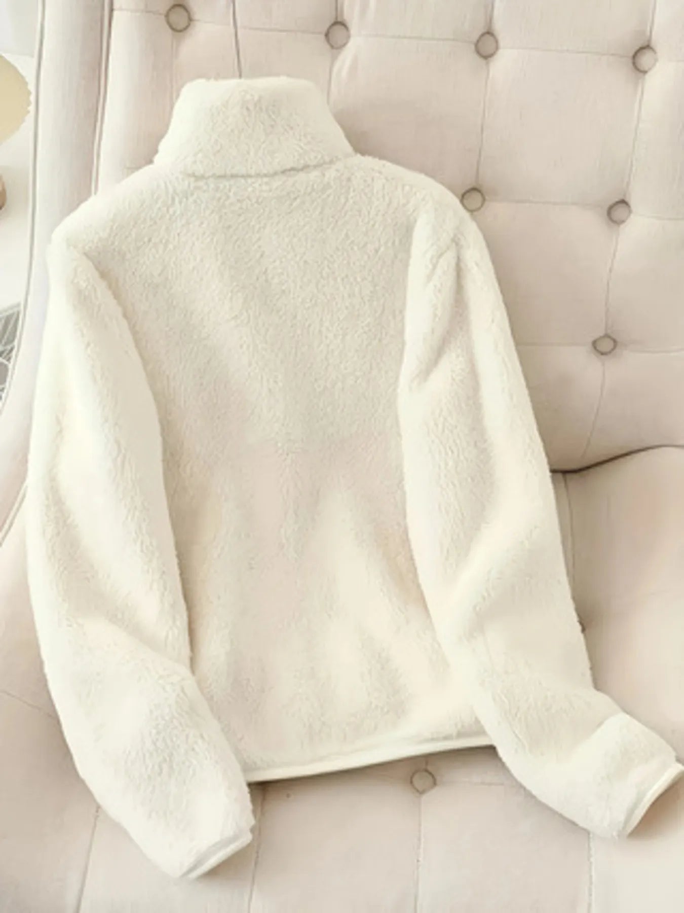 Fleece Long Sleeve Zip-Up Jacket - Fashorio