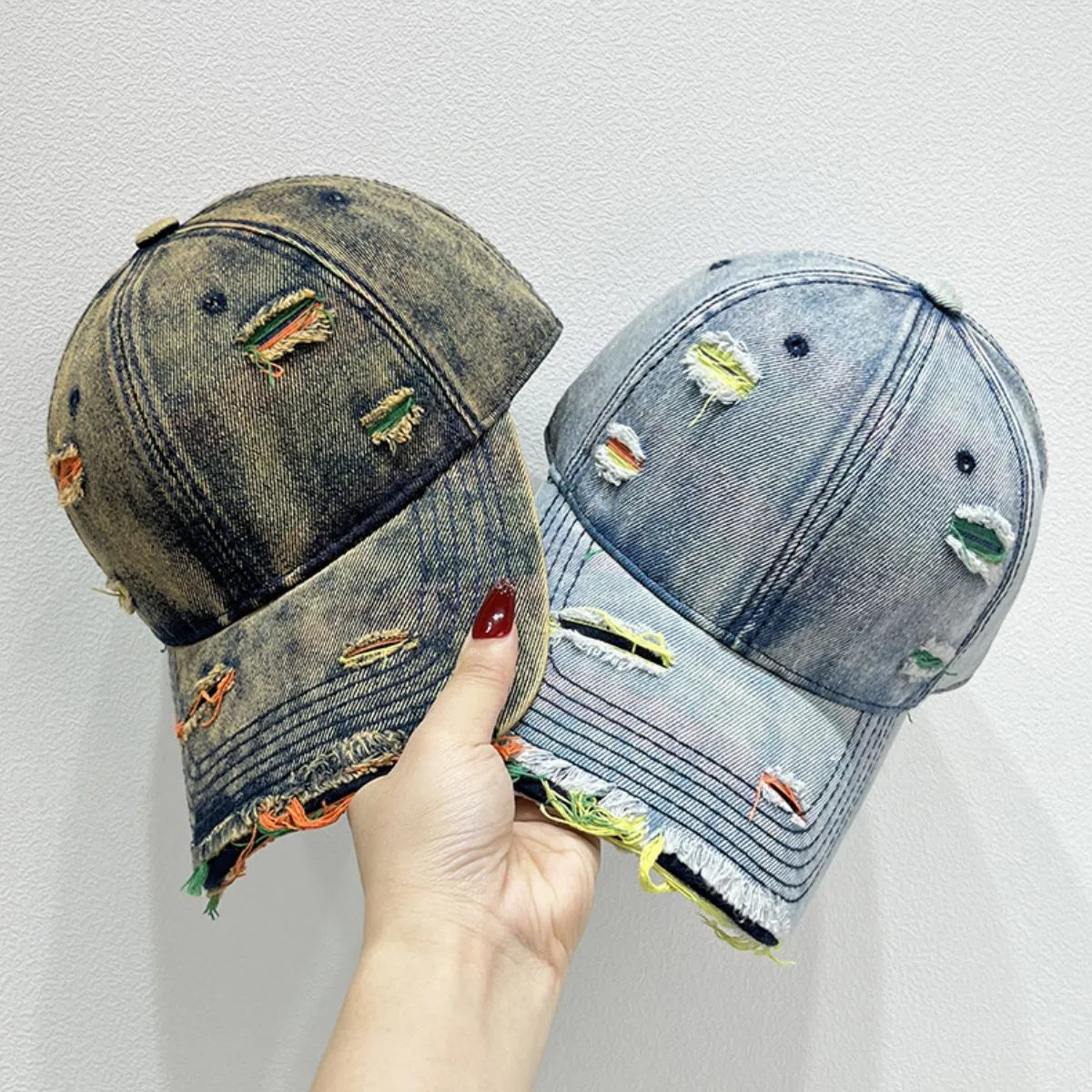 Distressed Adjustable Baseball Cap - Fashorio