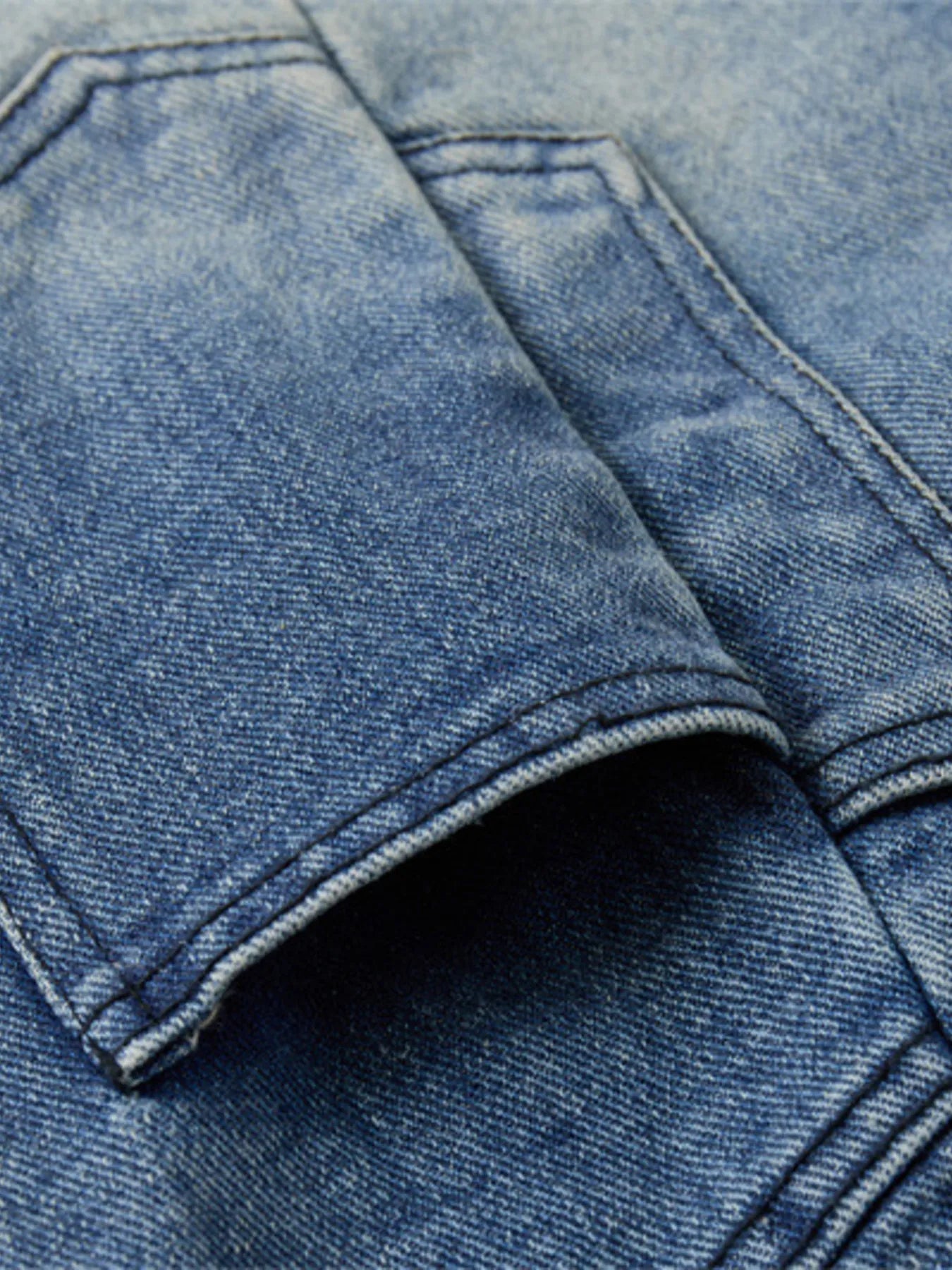 Men's Distressed Wide Leg Denim Shorts - Fashorio