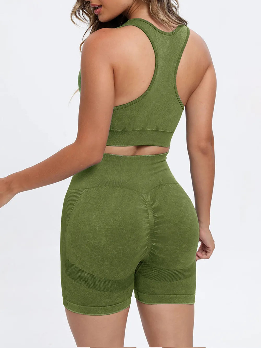 Scoop Neck Wide Strap Top and Shorts Active Set - Fashorio