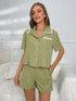 Ivy Lane Short Sleeve Shirt and Shorts Lounge Set - Fashorio