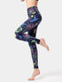 Printed High Waist Active Leggings - Fashorio