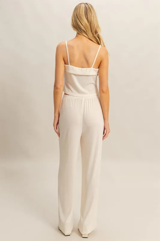 HYFVE Rib Knit Cami Top and Pants Set - Fashorio