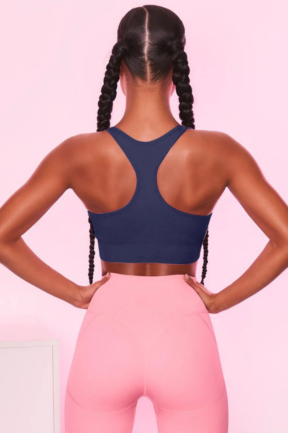 Scoop Neck Wide Strap Active Bra - Fashorio