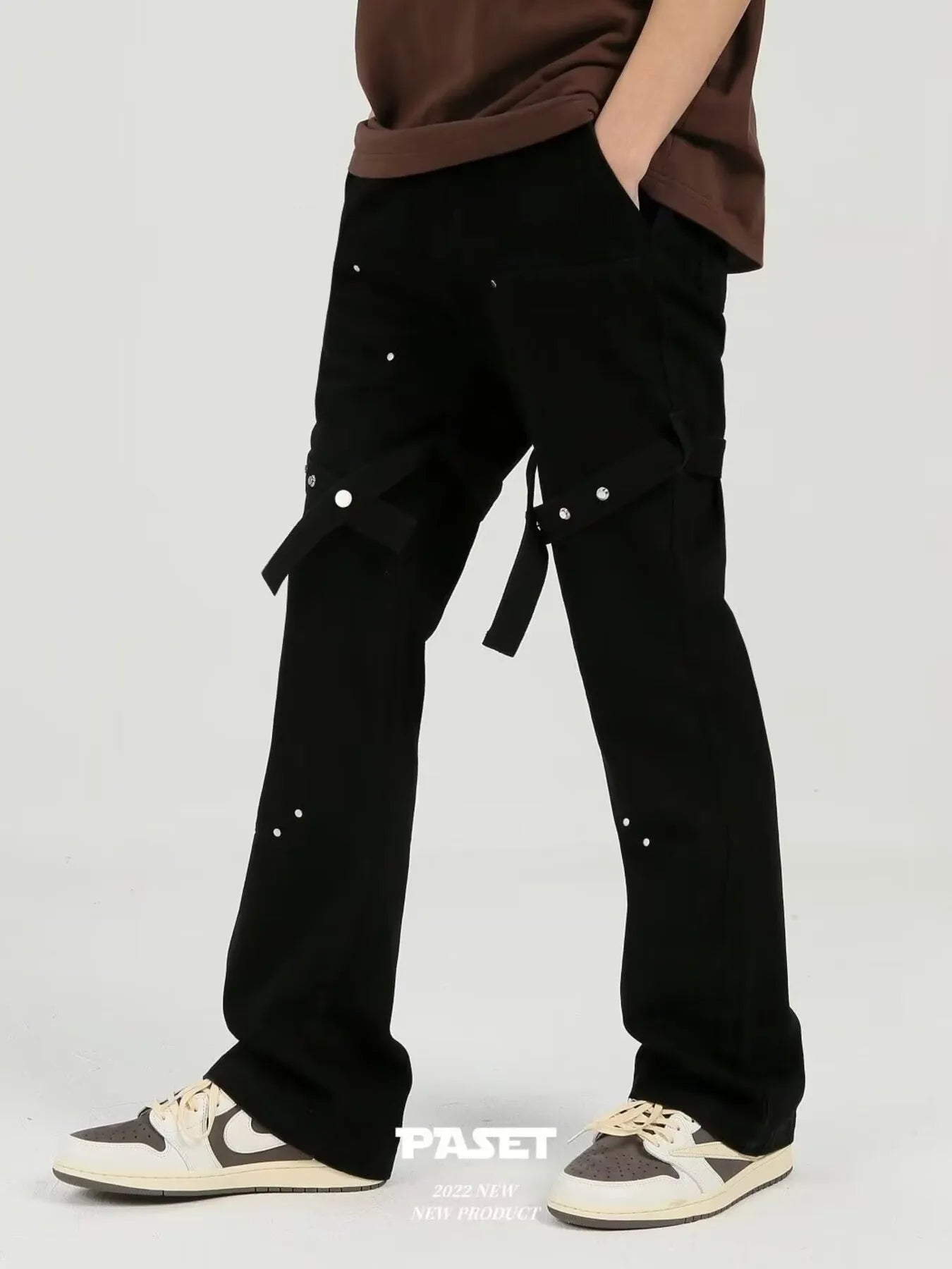Men's Plus Size Studded Cargo Jeans - Fashorio
