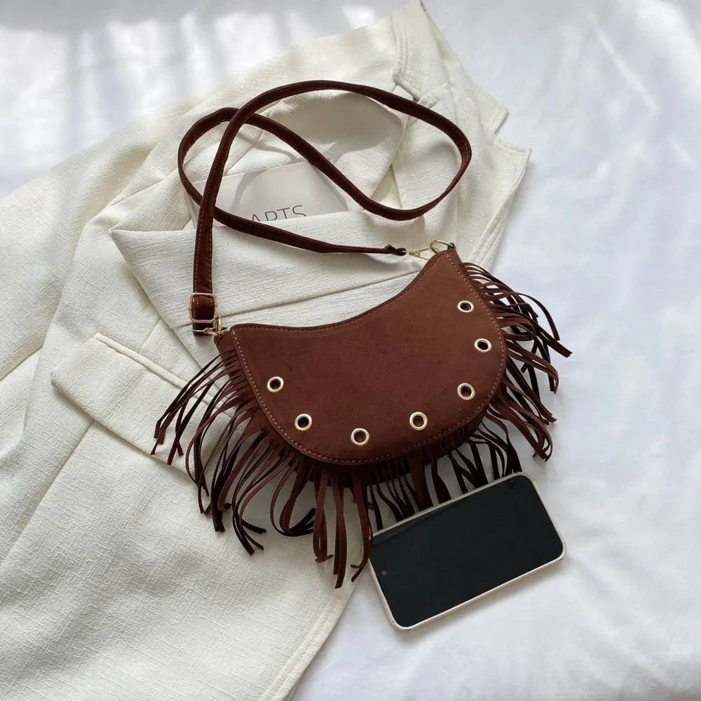 Fringe Detail Crossbody Bag - Fashorio
